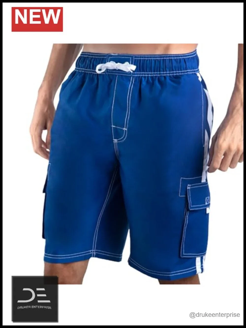 UPF 50+ Quick Dry Microfiber Swim Trunks with Mesh Lining
